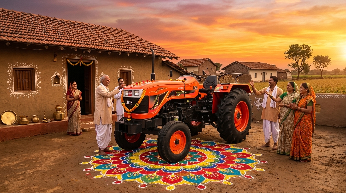 ACE Tractor at Farmhouse