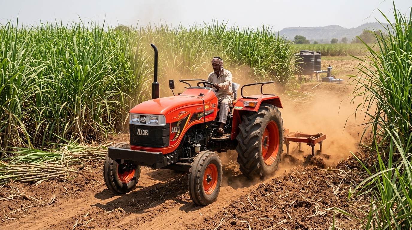 ACE Tractor in Sugarcane Field